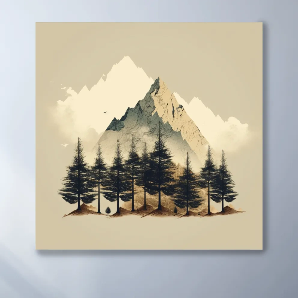 Minimal mountain art