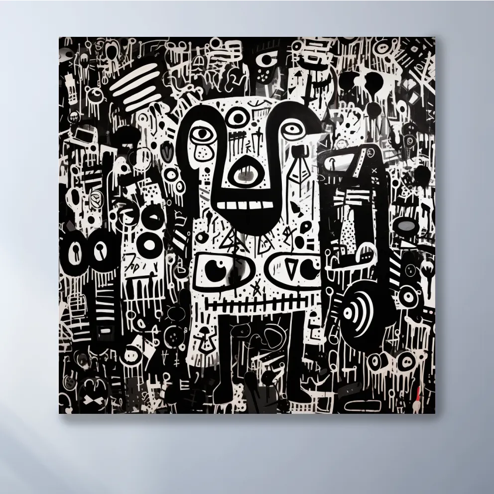 Graffiti style doodle artwork of a bear character