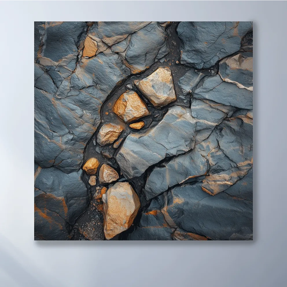 Rustic Slate Stone Artwork - Natural Elements Wall Art
