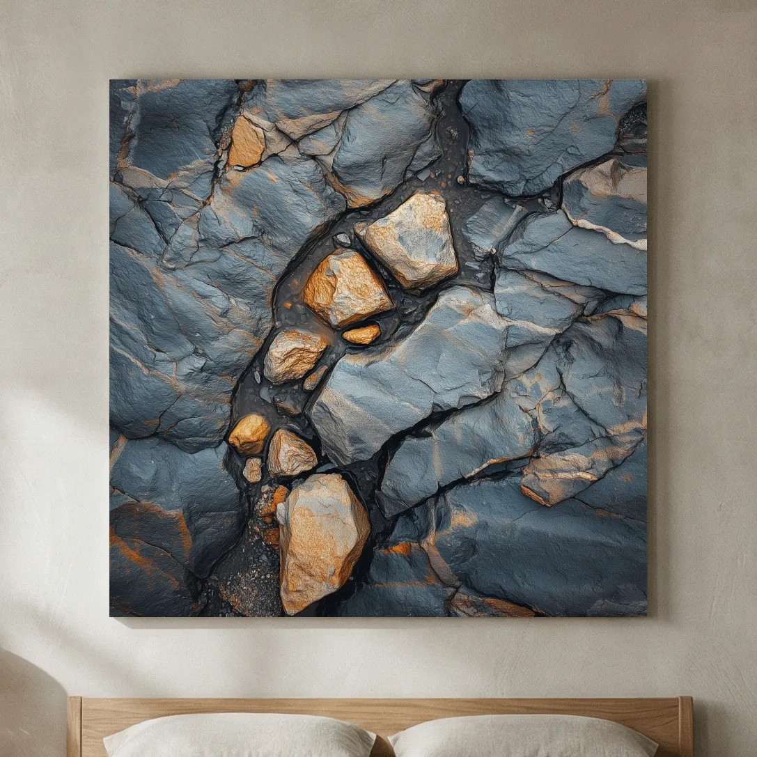 Rustic Slate Stone Artwork - Natural Elements Wall Art