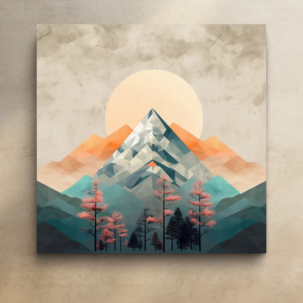 Minimal mountain art