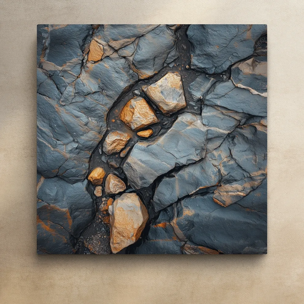 Natural rock and stone artwork, natural elements textured rustic wall art