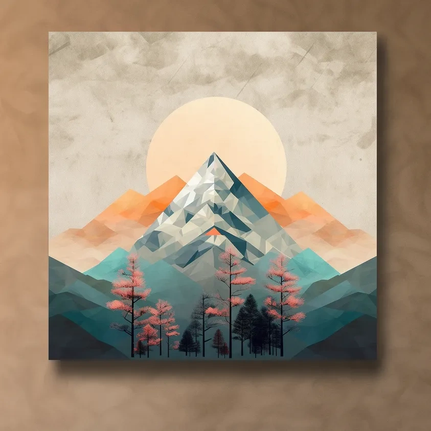 Minimal mountain art