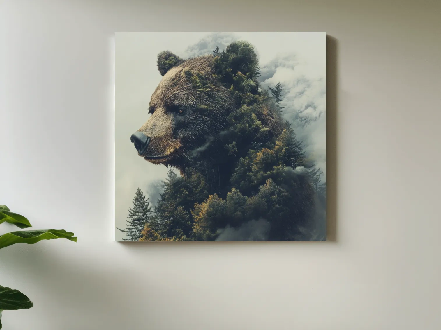 Surreal Grizzly Bear Forest - Wildlife Nature Wall Art