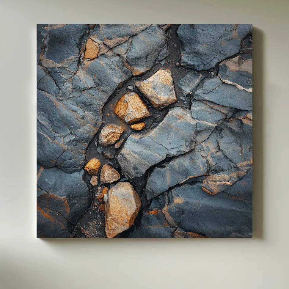 Natural rock and stone artwork, natural elements textured rustic wall art