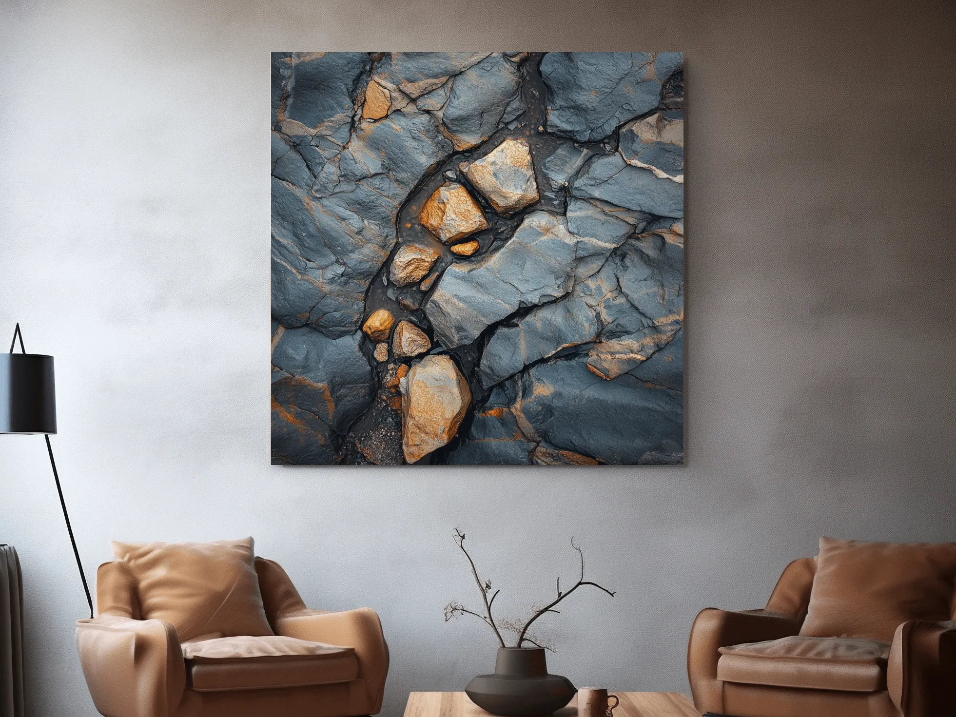 Rustic Slate Stone Artwork - Natural Elements Wall Art