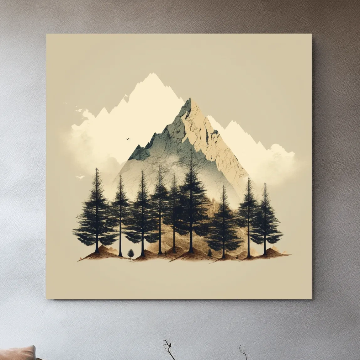 Minimal mountain art