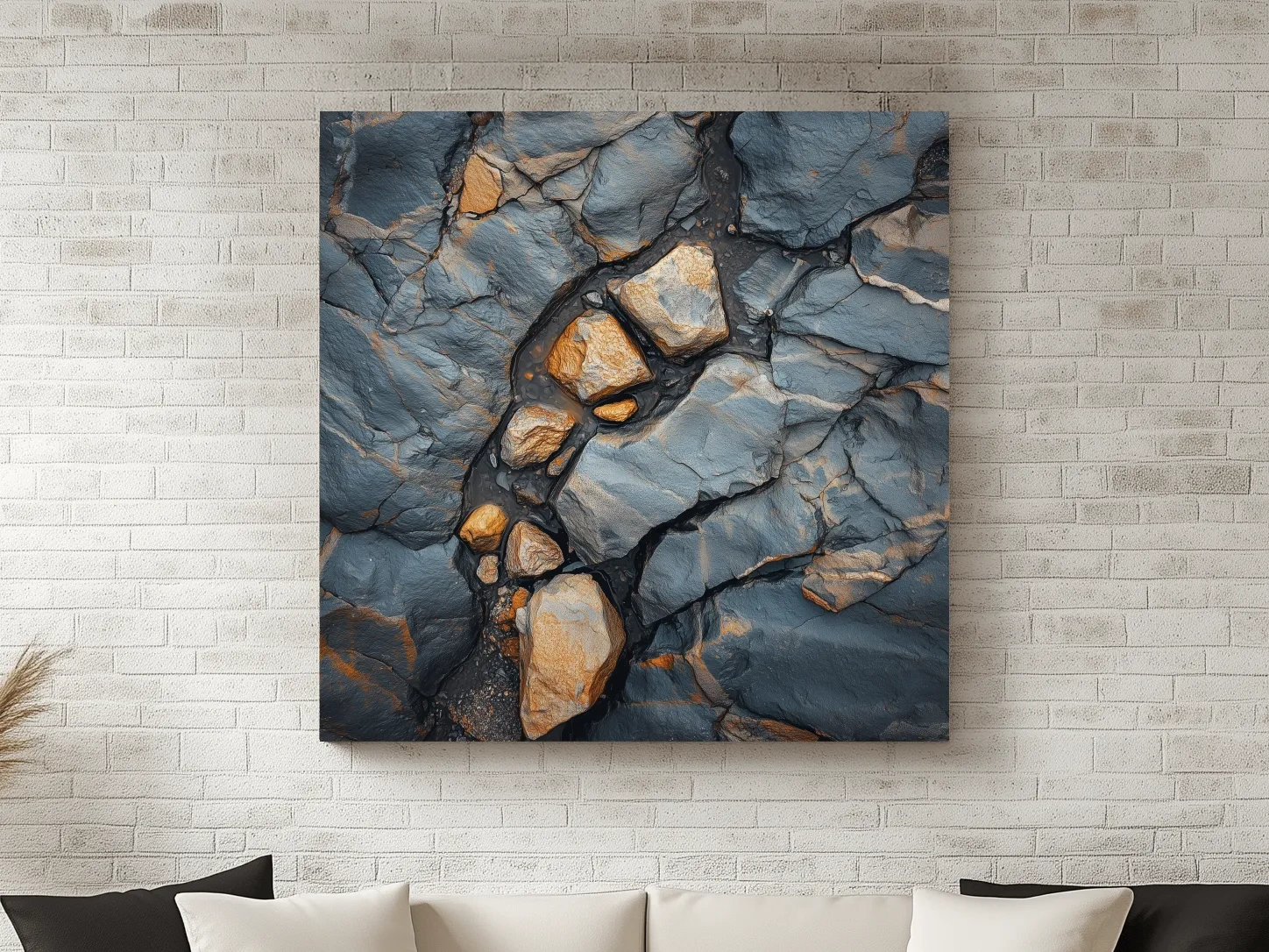 Rustic Slate Stone Artwork - Natural Elements Wall Art