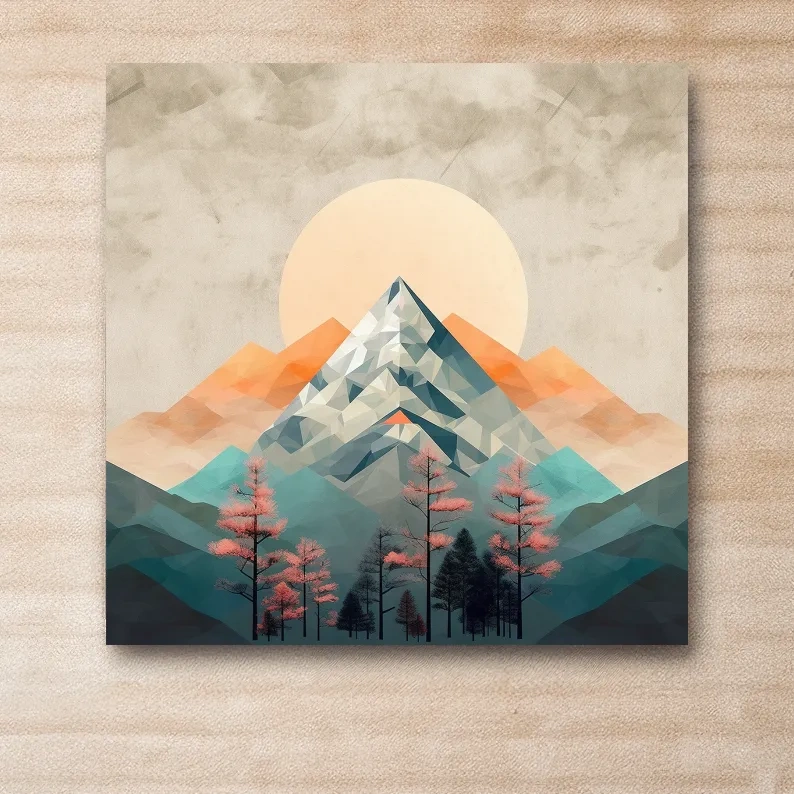 Minimal mountain art