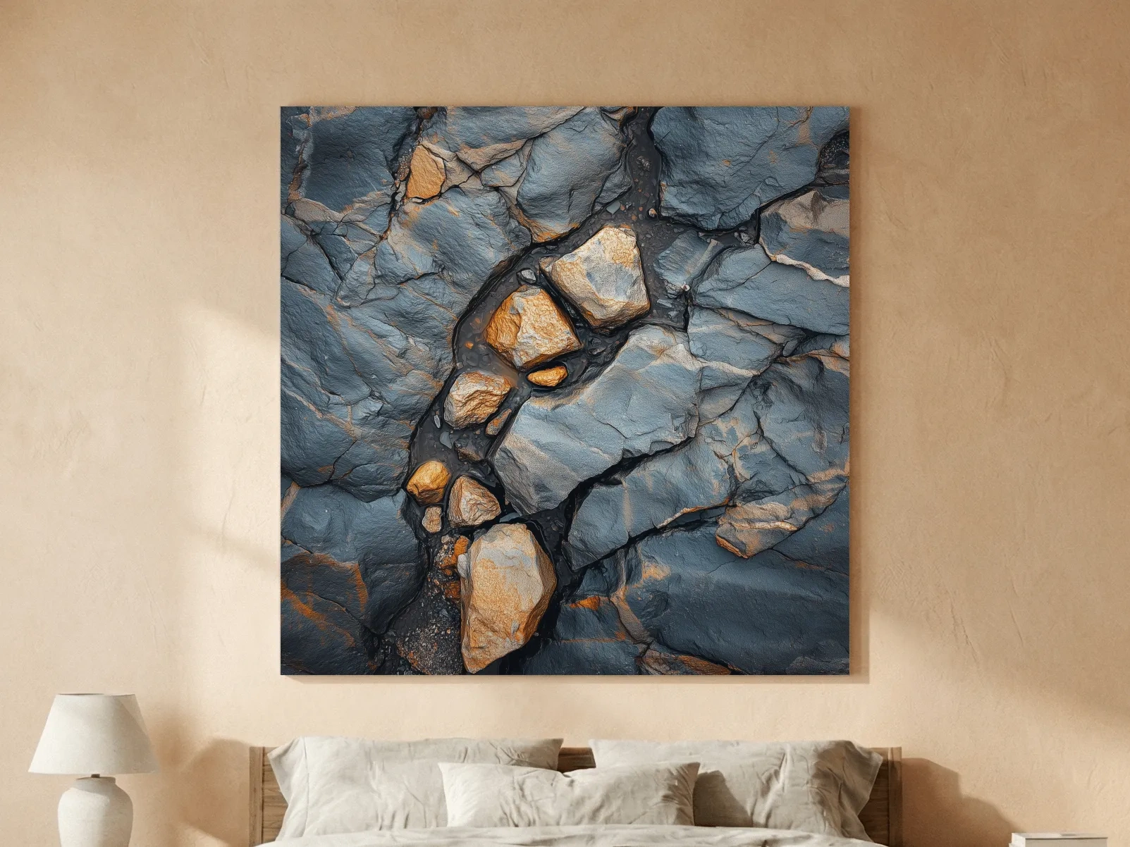 Rustic Slate Stone Artwork - Natural Elements Wall Art