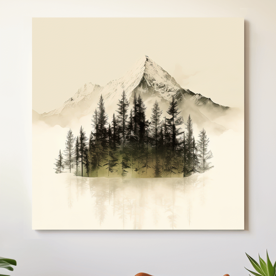 Minimal mountain art