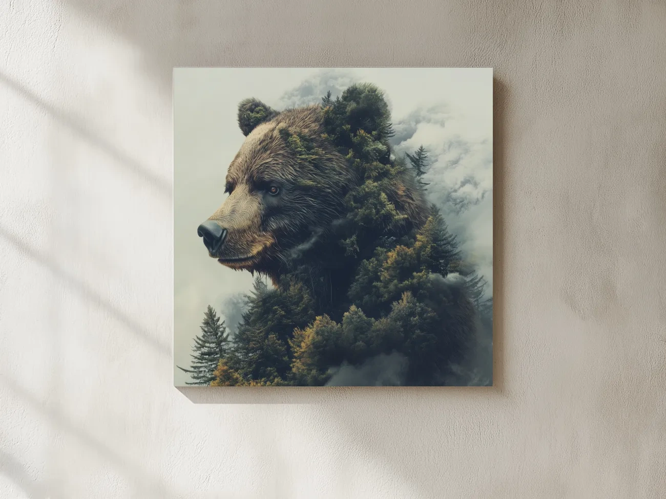Surreal Grizzly Bear Forest - Wildlife Nature Wall Art