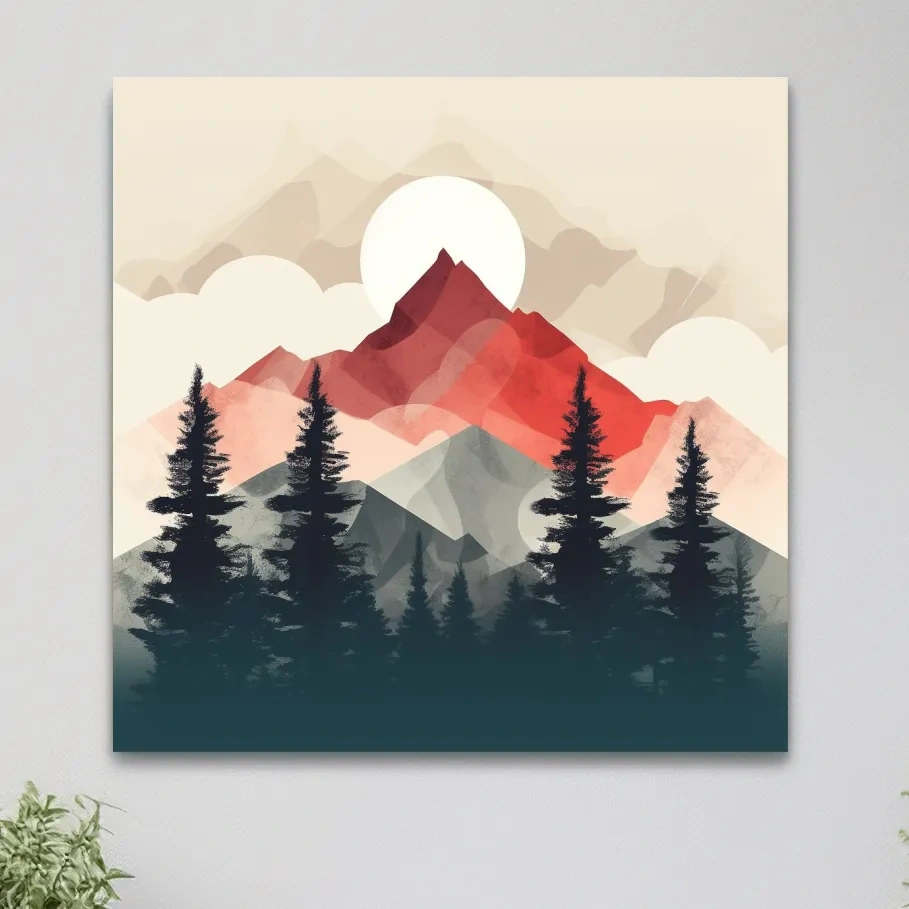 Minimal mountain art