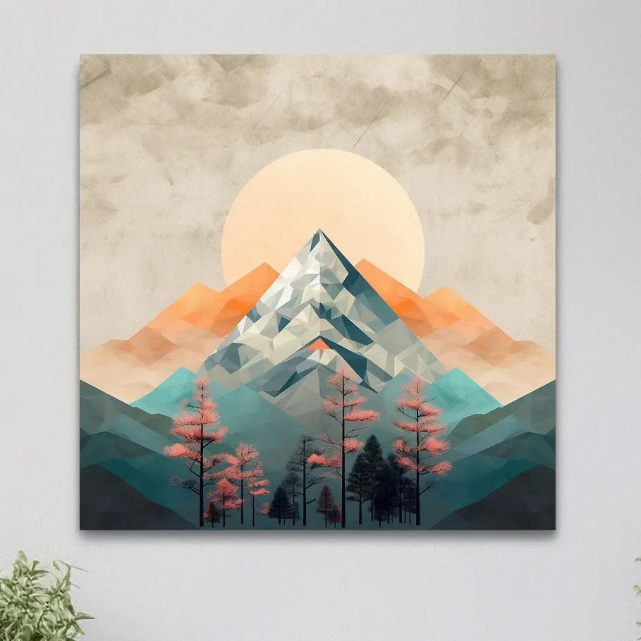Minimal mountain art