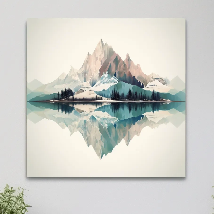 Minimal mountain art