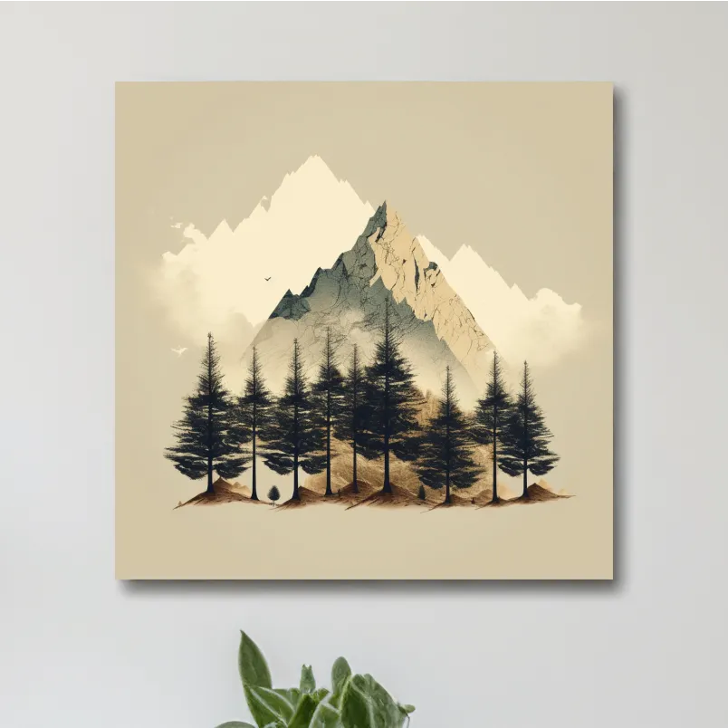 Minimal mountain art