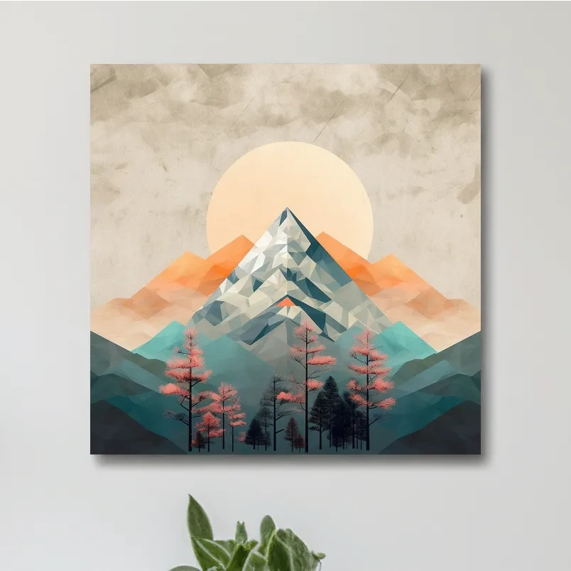 Minimal mountain art