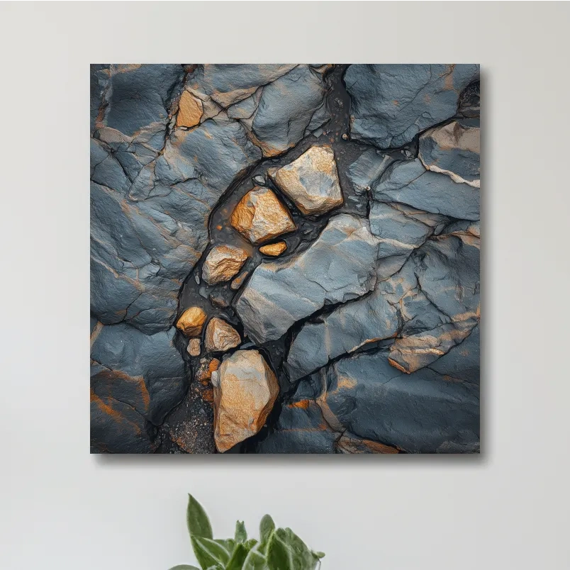 Rustic Slate Stone Artwork - Natural Elements Wall Art