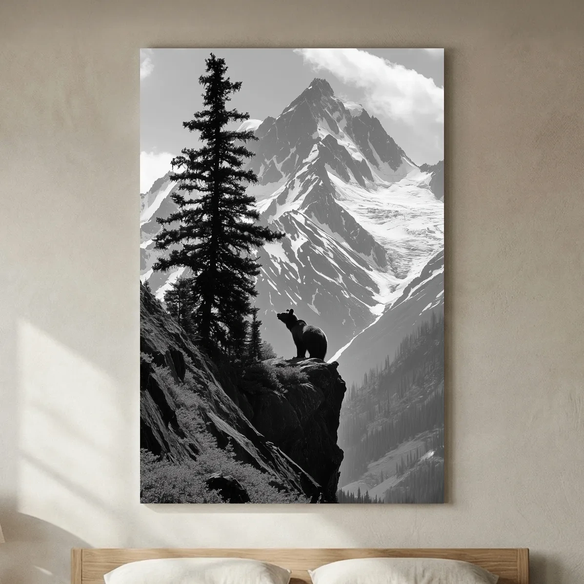 Grizzly Bear Mountain Vista - Photographic Alpine Wilderness Wall Art