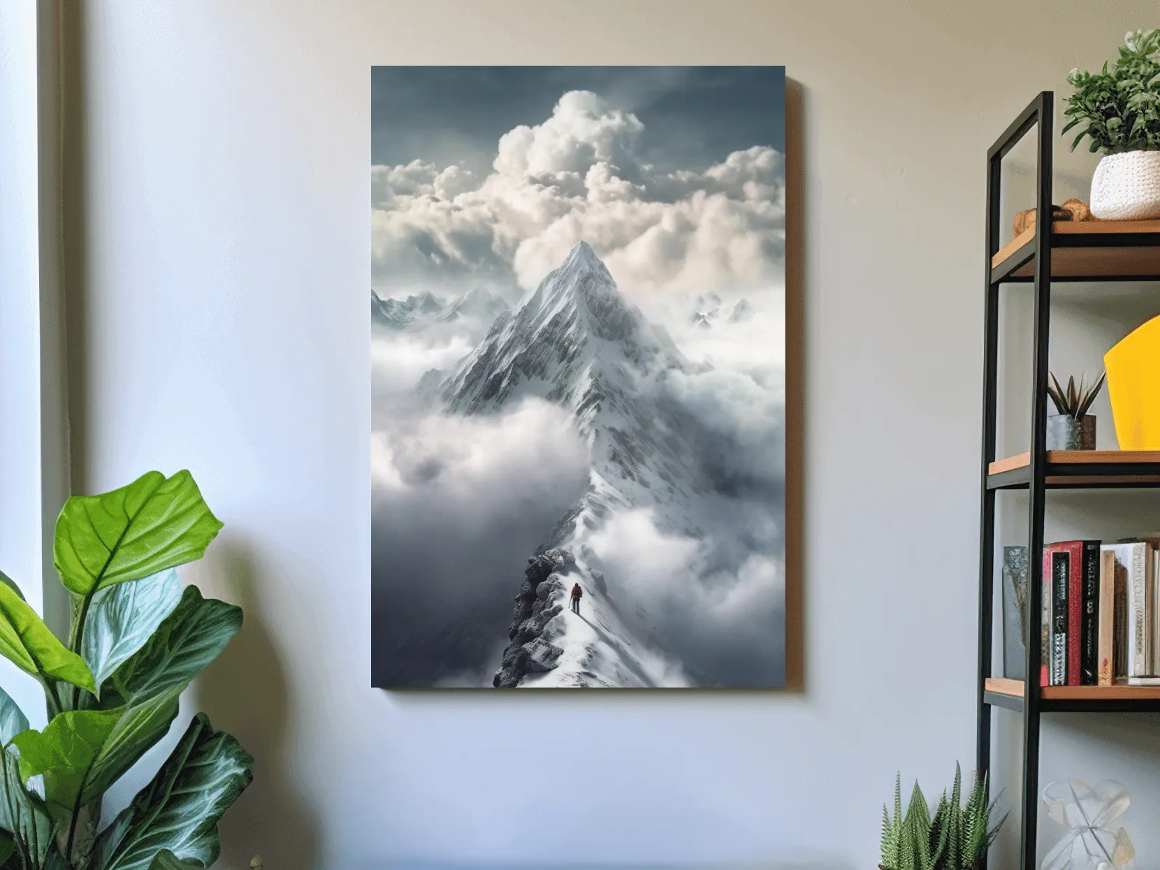 Snowcapped Peak Above The Clouds - Dramatic Alpine Summit Wall Art