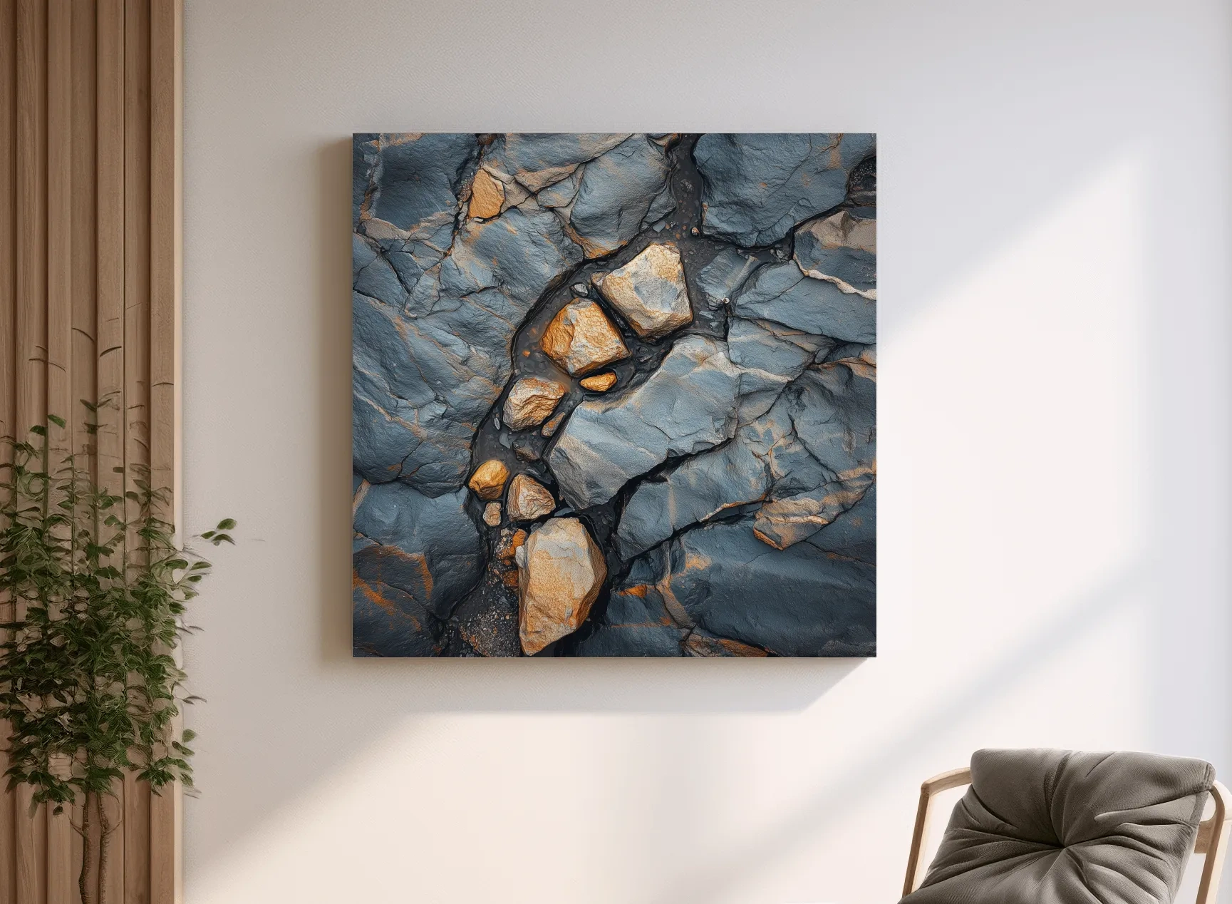 Rustic Slate Stone Artwork - Natural Elements Wall Art