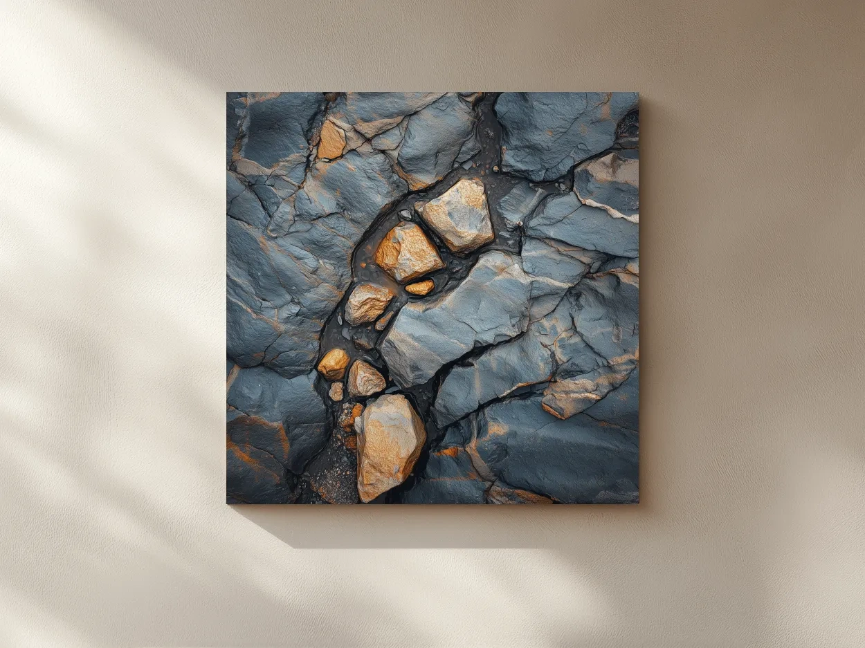 Rustic Slate Stone Artwork - Natural Elements Wall Art