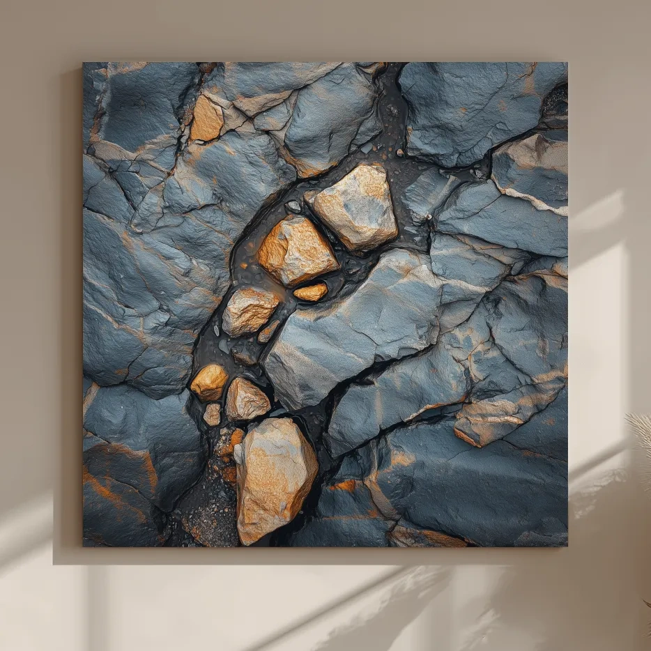 Rustic Slate Stone Artwork - Natural Elements Wall Art