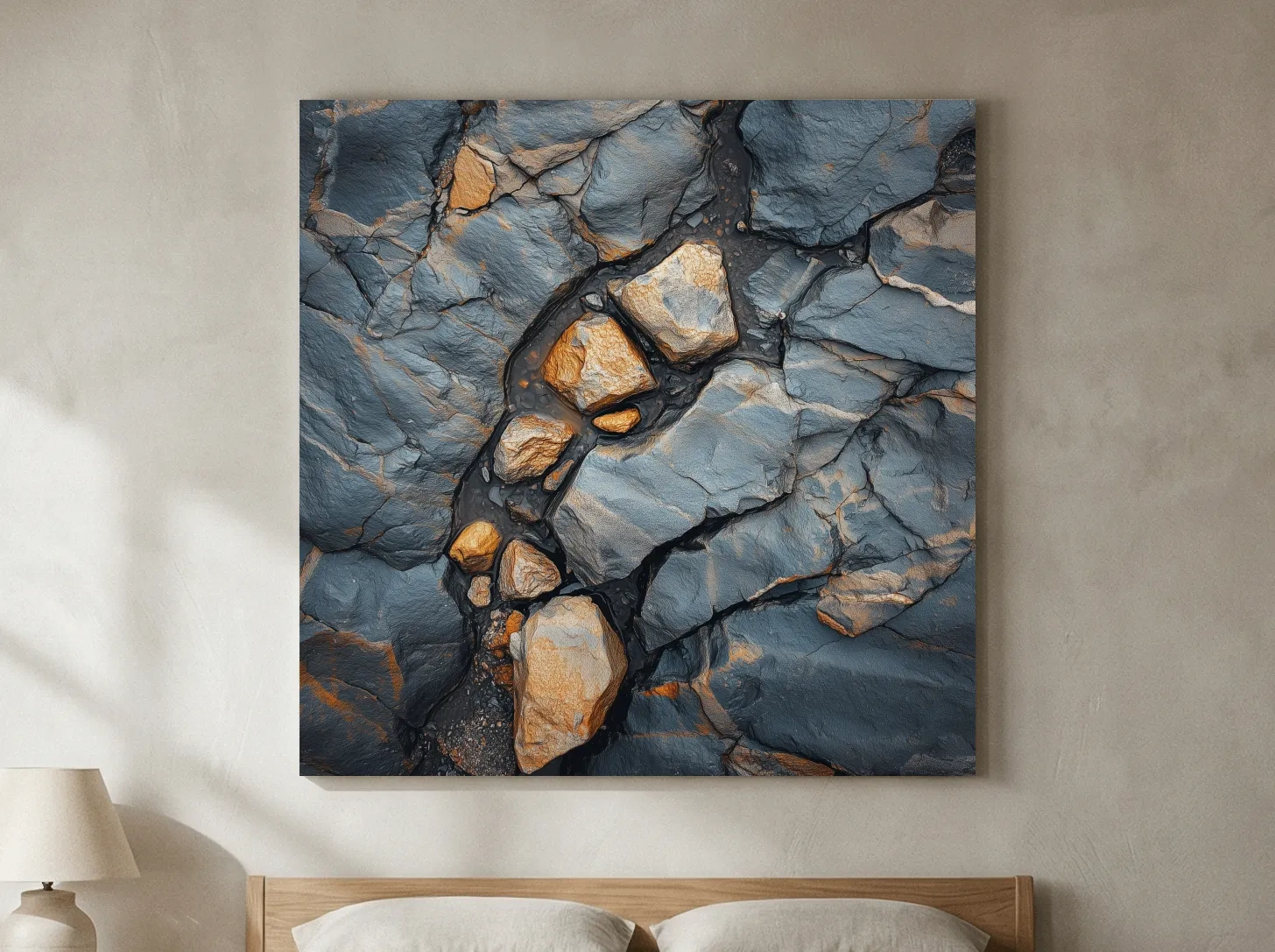 Rustic Slate Stone Artwork - Natural Elements Wall Art